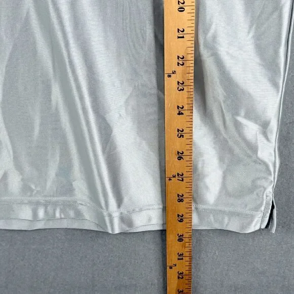 Vintage Nike Satin Basketball Jersey Top Mens Large Silver Hoop Gym Workout - Picture 7 of 11